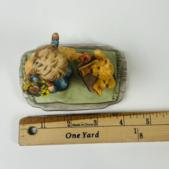 Hummel Goebel 1998 "With Love" BH 66 Figurine Girl & Teddy Bear  Porcelain - Picture 6 of 10